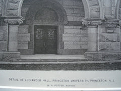 Detail of Alexander Hall, Princeton University , Princeton, NJ, 1897, W.A. Potter