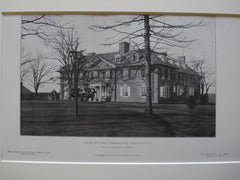 House of Gustav Schirmer, Esq, Princeton, NJ, 1905, Cope & Stewardson