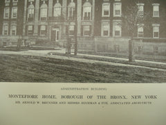 Administration Building of the Montefiore Home , Bronx, NY, 1913, Mr. Arnold W. Brunner and Messrs. Buchman & Fox