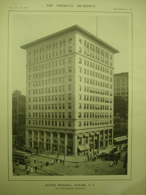 Kinney Building , Newark, NJ, 1913, Cass Gilbert