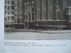 Bethany Memorial Church, Sixty-Seventh Street and First Avenue, New York, NY, 1910, Nelson & Van Wagenen