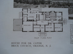 House for Dr. Cater , Brick Church, Orange, NJ, 1910, Mann & McNeille