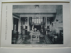 Staircase-Hall: House of W.F. Havemeyer, Esq., Red Bank, NJ, 1898, Brunner & Tryon