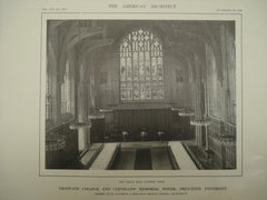 Great Hall of the Graduate College and Cleveland Memorial Tower at Princeton University , Princeton, NJ, 1913, Cram, Goodhue & Ferguson
