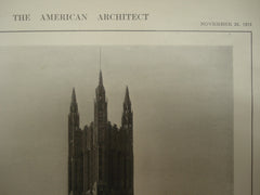 View from the Northwest of the Graduate College and Cleveland Memorial Tower at Princeton University, Princeton, NJ, 1913, Cram, Goodhue & Ferguson