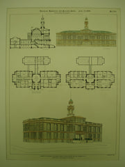 Competitive Design for the Nassau County Court House and Jail , Mineola, NY, 1899, Pickering & Lawyer