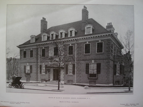 House of Major R. Dickinson Jewett, Washington, DC, 1906, Marsh & Peter