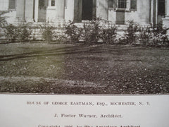 House of George Eastman, Esq., Rochester, NY, 1906, J. Foster Warner