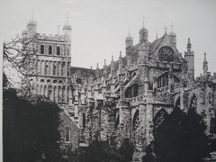 Exeter Cathedral, East View , Devon, England, 1886