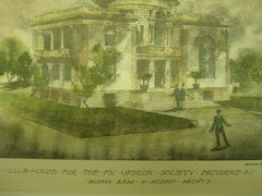Club-House for the PSI Upsilon Society , Providence, RI, 1892, Hoppin, Read, & Hoppin