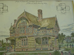 Proposed Suburban Residence, Wheeling, WV, 1882, S.M. Howard