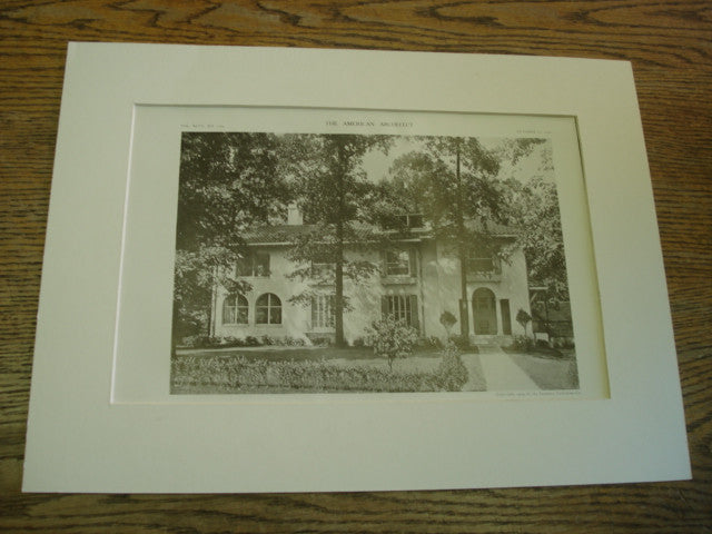 House of H.W. Crowell, Esq., Glenridge, NJ, 1909, Davis, McGrath & Kiessling