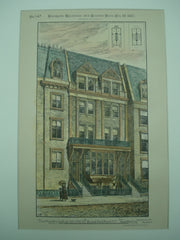 Two House at 37th Street and Park Avenue for Howard Potter , New York, NY, 1882, James Brown Lord