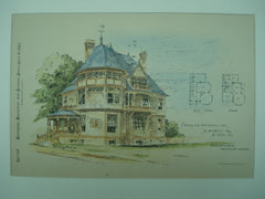 Residence for H. Burnett , St. Louis, MO, 1882, Burnham & Root