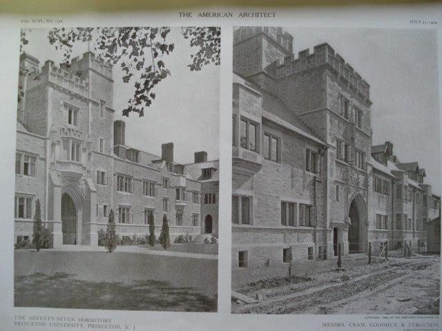 Seventy-Seven Dormitory for Princeton University , Princeton, NJ, 1909, Cram, Goodhue & Ferguson