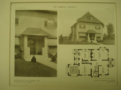 House for De Witt Hubbell, Esq., Plainfield, NJ, 1909, Messrs. Squires & Wynkoop
