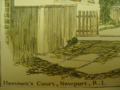 Hammett's Court and the Trinity Church Yard, Newport, RI, 1896, Unknown
