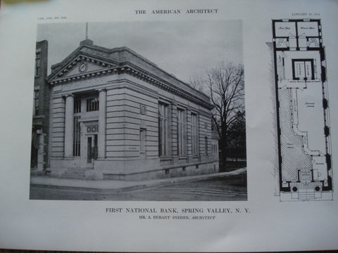 First National Bank, Spring Valley, NY, 1913, A. Durant Sneden