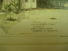 Stable of Mr. S. J. Meeker , Newark, NJ, 1885, John E. Baker