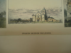 Spanish Mission Buildings , San Jose and San Antonio, TX, 1897, Unknown