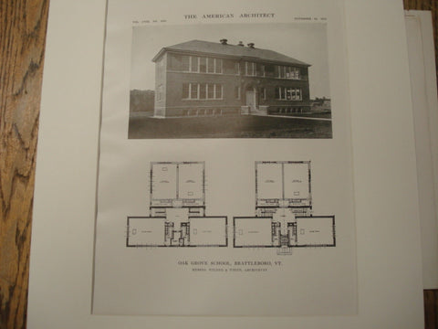 Oak Grove School , Brattleboro, VT, 1915, Wilder and White