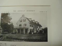 House of Joseph B. White, Plainfield, NJ, 1915, Wilder and White
