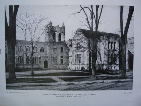 First Baptist Church School , Evanston, IL, 1924, Tallmadge & Watson