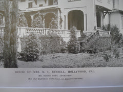 House of Mrs. M. C. Russell, Hollywood, CA, 1915, Elmer Grey