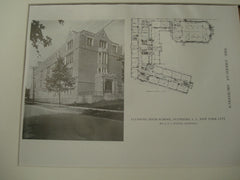 Flushing High School, Flushing, Long Island, NY, 1915, C. B. J. Snyder