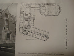 Flushing High School, Flushing, Long Island, NY, 1915, C. B. J. Snyder