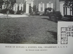 House of Howard S. Kniffen, Esq., Cedarhurst, Long Island, NY, 1912, Mr. William Adams