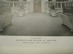 Banking Room, Boatman's Bank Building, St. Louis, MO, 1915, Eames and Young