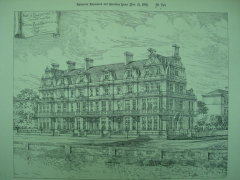 Block of Residences for Leonard Farrell, Esq., Marine Parade, Littlestone-on-Sea, England, UK, 1891, E. Knight