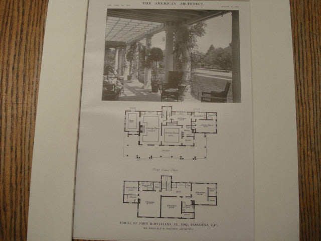 John McWilliams House, Pasadena, CA, 1915, Reginald D. Johnson