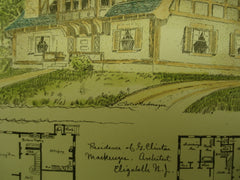 Residence of G. Clinton, Elizabeth, NJ, 1894, Mackenzie