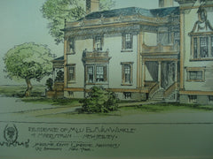Residence of Miss E. S. Van Winkle, Morristown, NJ, 1894, Jardine, Kent & Jardine