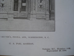 Fritz Reuter's on Penna. Ave., Washington, DC, 1906, G.A. Pohl