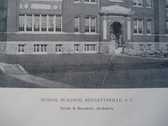 School Building , Bennettsville, SC, 1911, Sayre & Baldwin