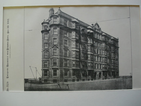 Apartment House on W. Chester Park and Beacon St., Boston, MA, 1891, O.F. Smith