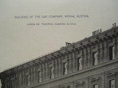 Building of the Gas Company , Vienna, Austria, EUR, 1890, Baron Dr. Theophil Hansen