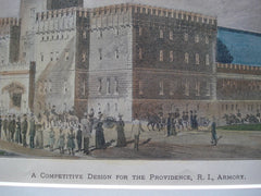 Competitive Design for the Providence, RI Armory , Providence, RI, 1897, Unknown