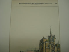 Design for New Cathedral , Victoria, British Columbia, CAN, 1893, H. Wilson