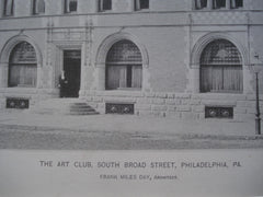 Art Club on South Broad Street , Philadelphia, PA, 1890, Frank Miles Day