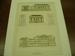 Competitive Plan for the Free Public Library, Newark, NJ, 1898, J.M.A. Darrach