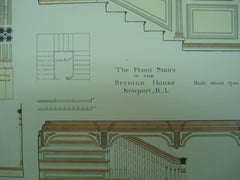 Front Stairs in the Brenton House , Newport, RI, 1896, P. G. Gulbranson