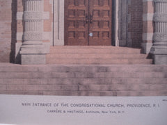 Main Entrance of the Congregational Church , Providence, RI, 1895, Carrere & Hastings