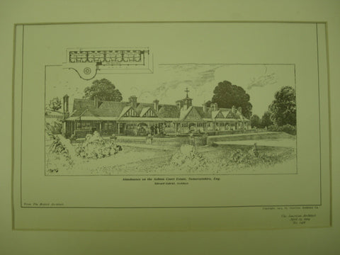 Almshouses on the Ashton Court Estate , Somersetshire, England, UK, 1904, Edward Gabriel