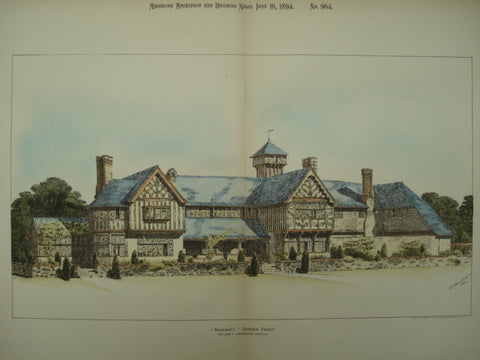 Ashcroft, Garden Front, England, UK, 1894, William F. Unsworth
