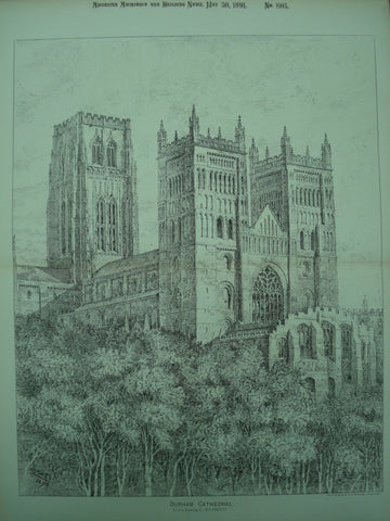 Durham Cathedral , Durham, England, UK, 1891, Unknown