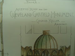 Accepted Design for the Garfield Monument , Cleveland, OH, 1884, George Keller